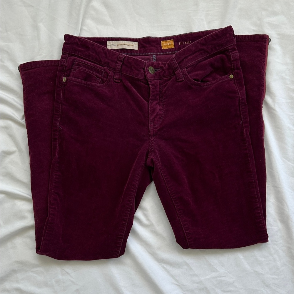 Pilcro and the Letterpress by Anthropologie Serif Corduroy Pants - Size 27